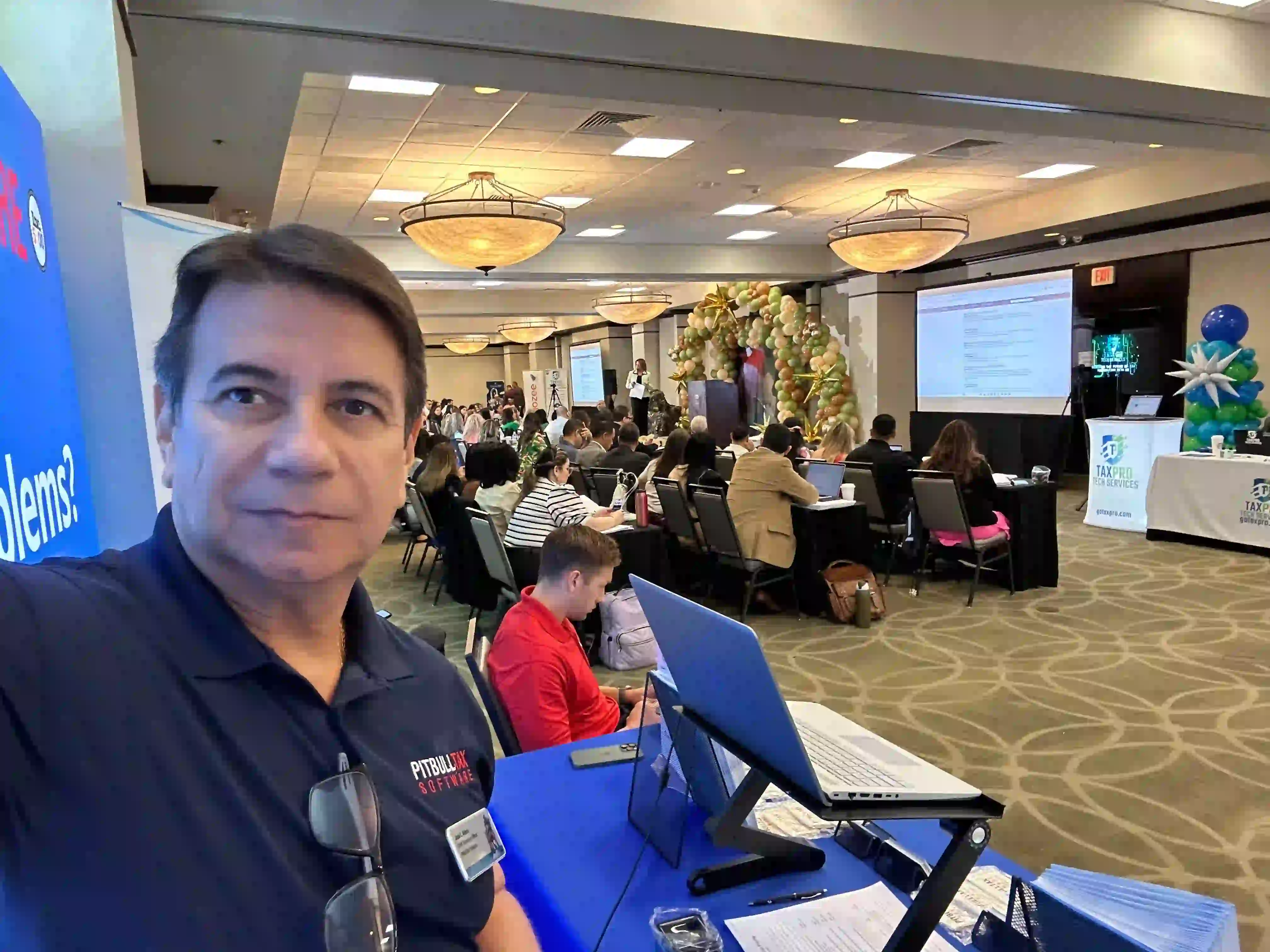 Several pictures of previous tax resolution conferences