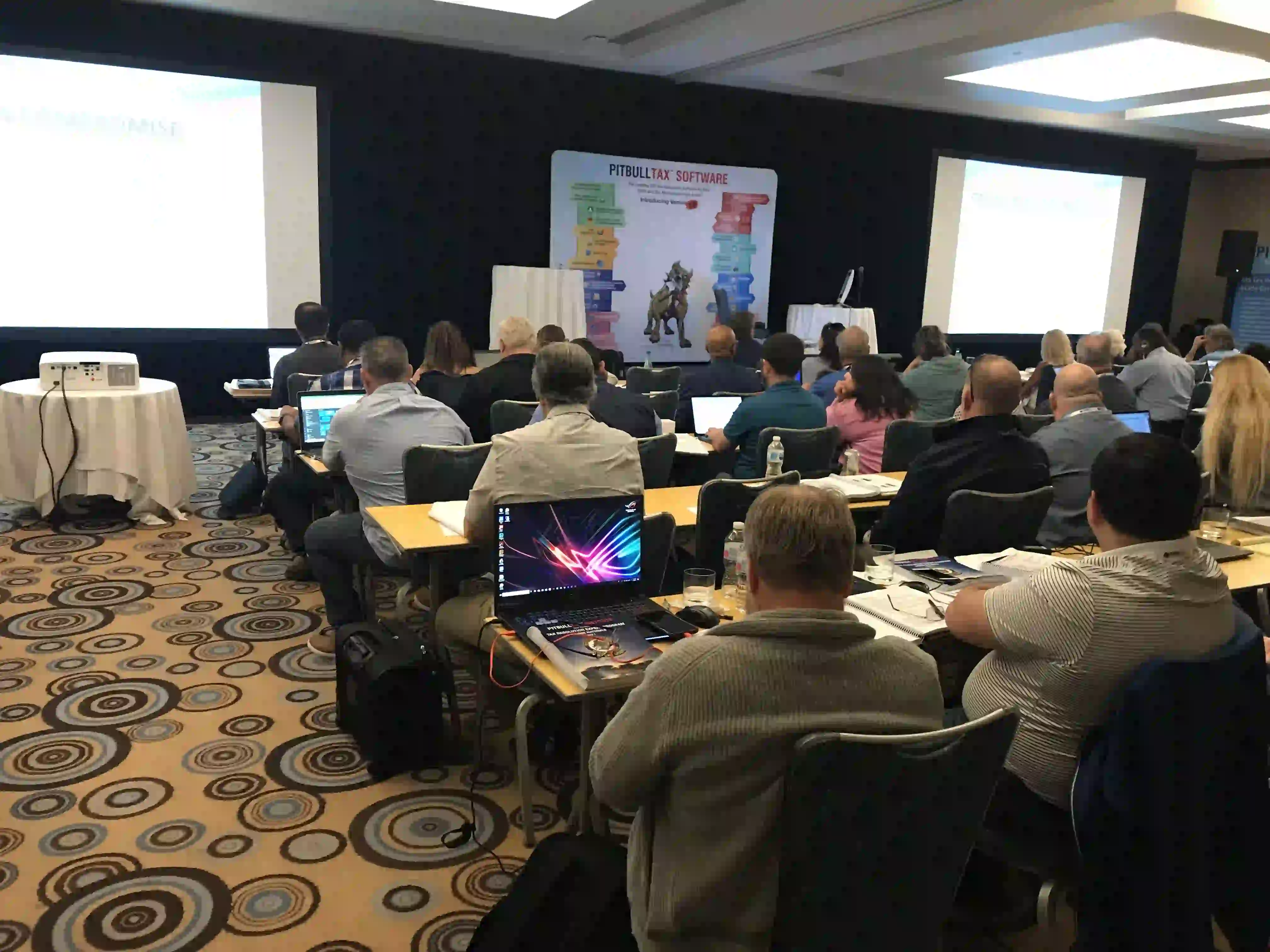 Several pictures of previous tax resolution conferences