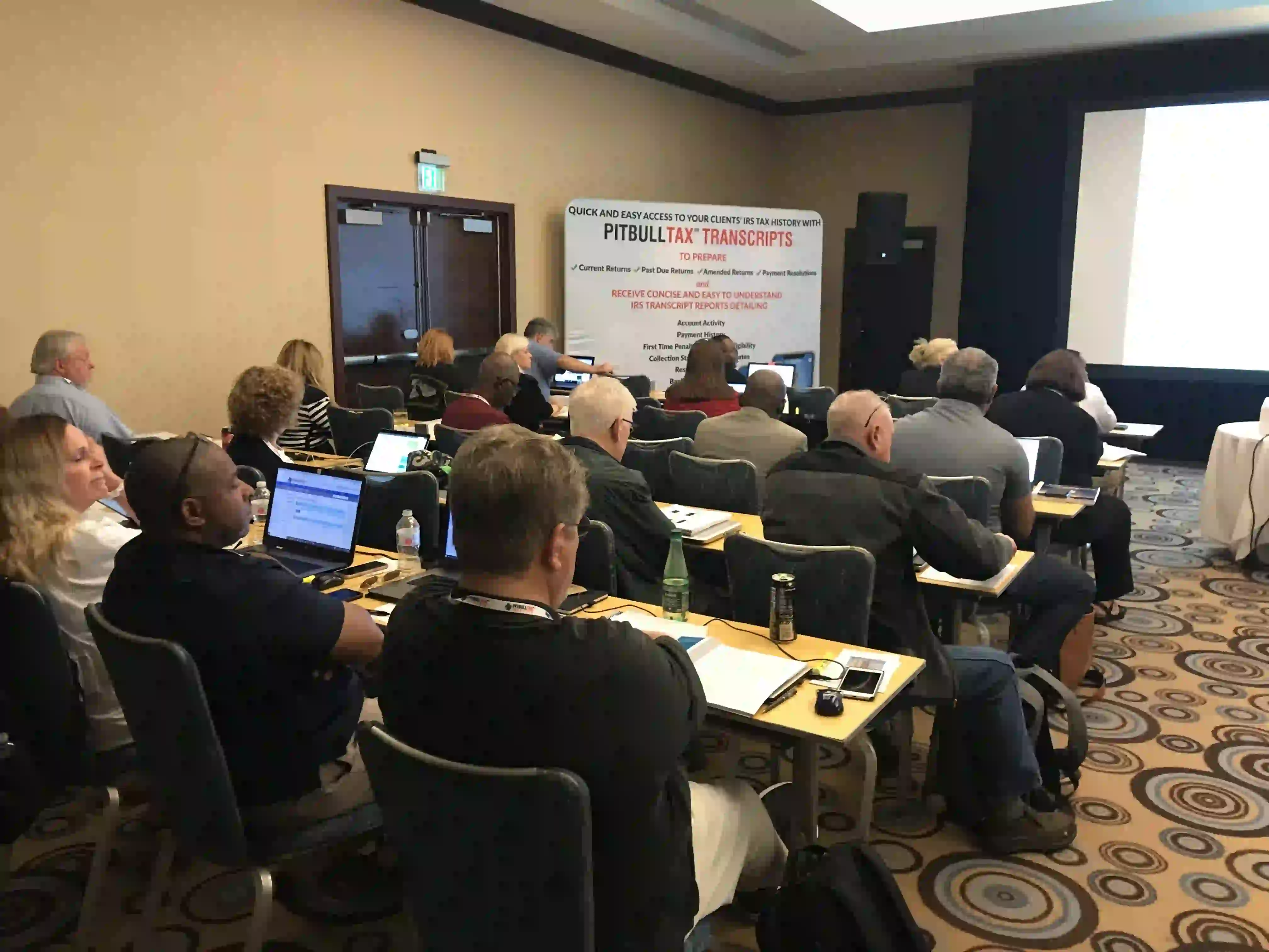Several pictures of previous tax resolution conferences