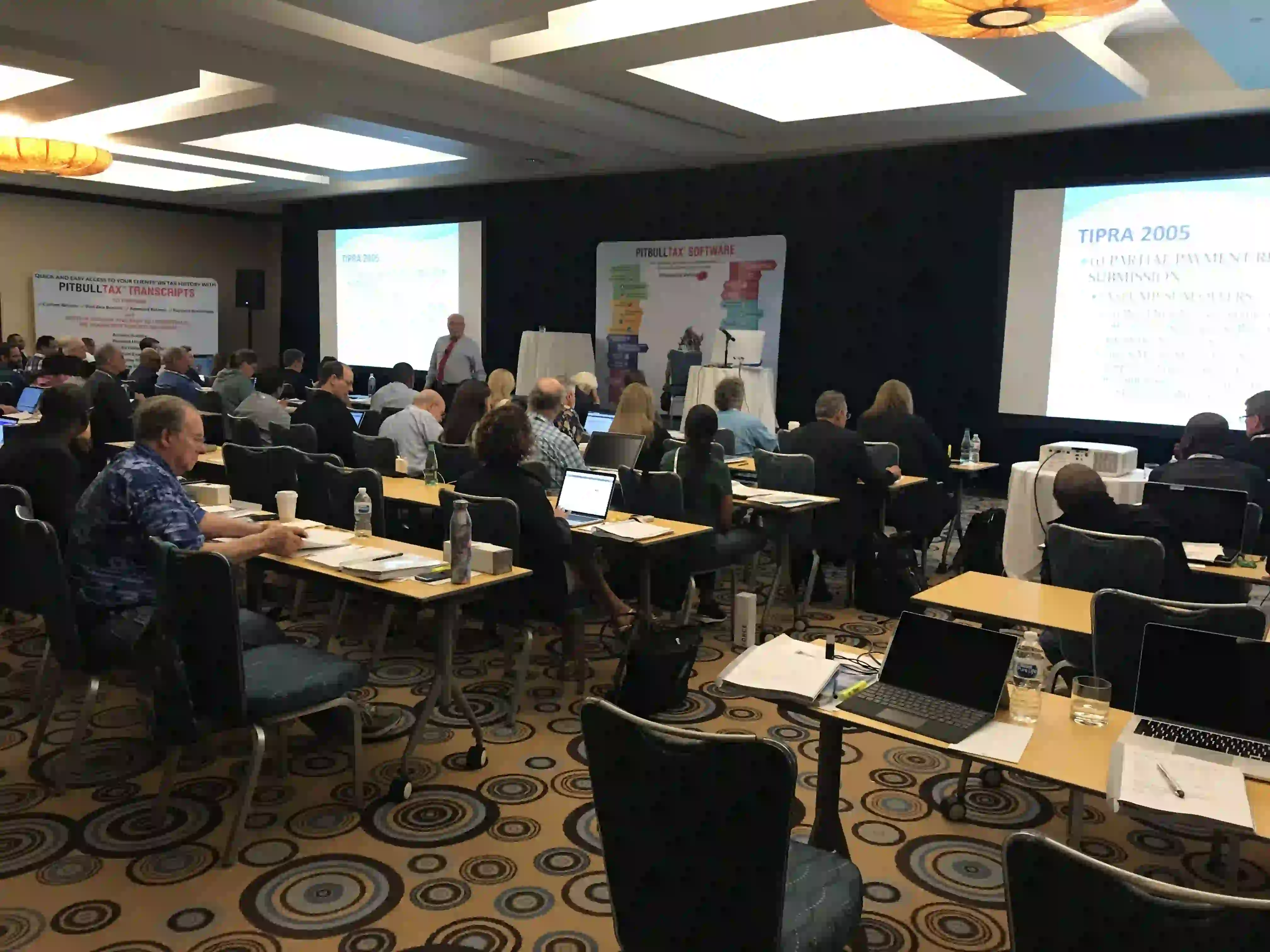 Several pictures of previous tax resolution conferences
