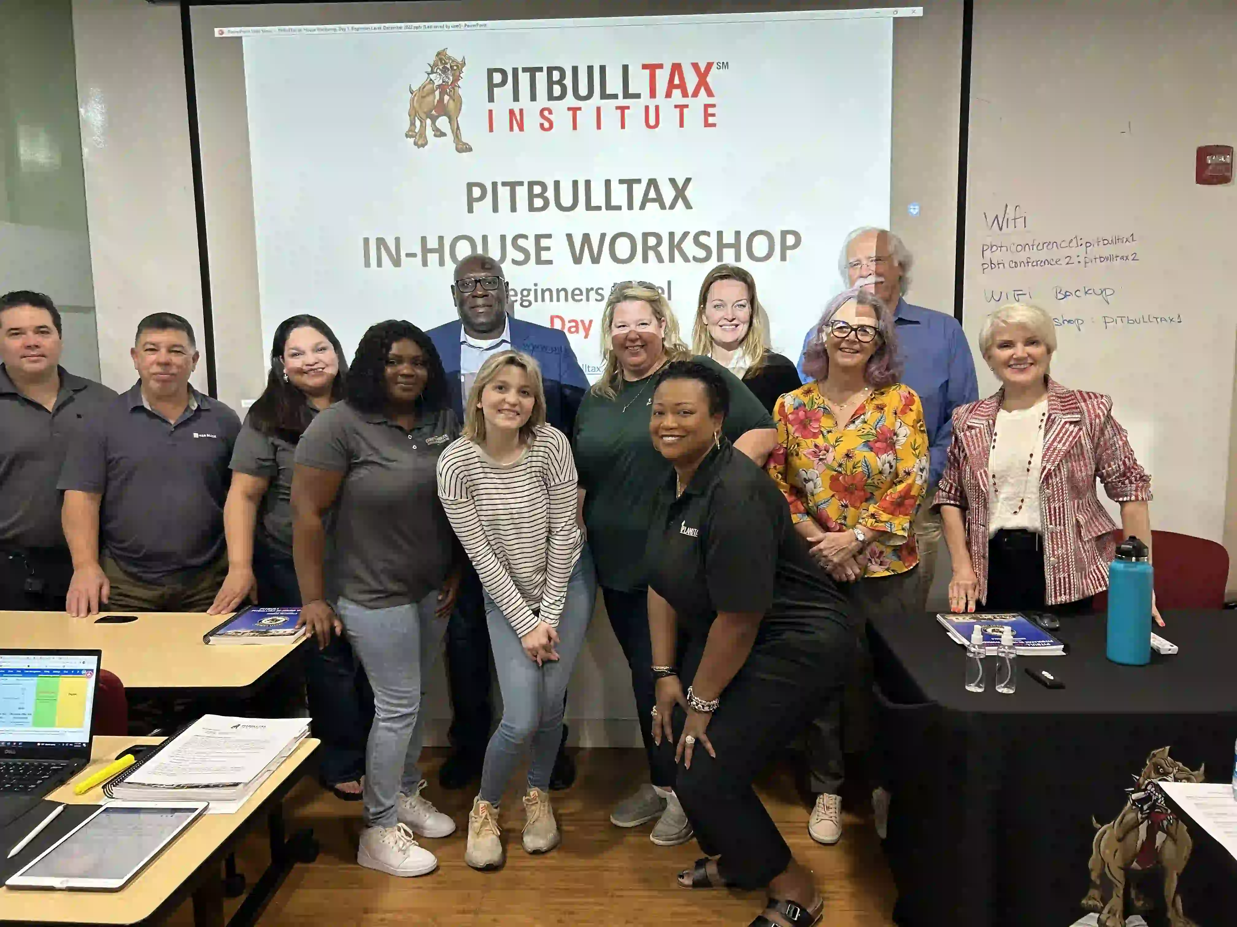 Several pictures of previous tax resolution workshops